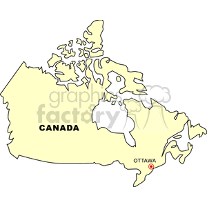 Canada Map with Ottawa Highlight