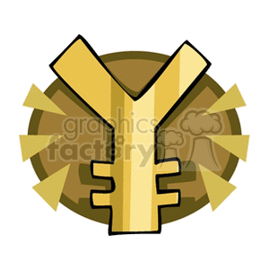 Golden Yen Symbol