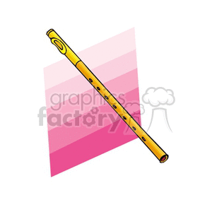 Flute Illustration with Pink Background