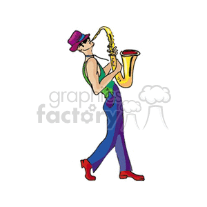 Colorful Saxophone Player