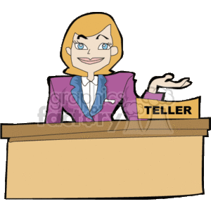 Friendly Female Bank Teller
