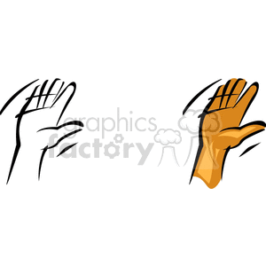 Stylized Hand Raising