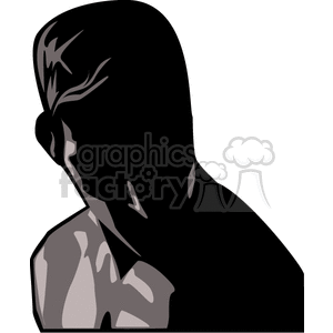 Stylized clipart of a muscular male figure in a strong, statue-like pose.