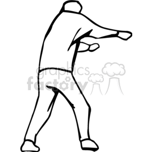 Line Art of Person Pulling