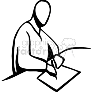 Person Writing on Paper