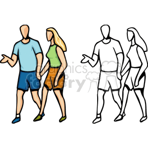 Couple Walking Holding Hands