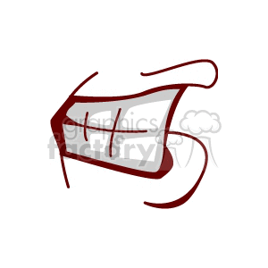 Stylized Mouth with Lips and Teeth