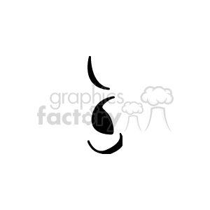 Minimalist line art depicting a stylized mouth and lips.