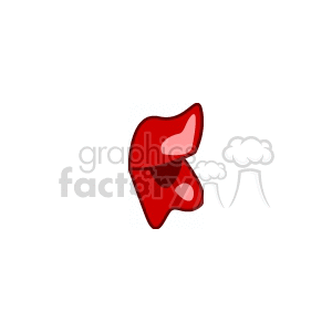 Clipart image depicting a stylized red mouth and lips.