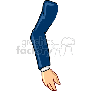 Cartoon Arm with Blue Sleeve