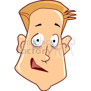 Cartoon Man's Quirky Grin