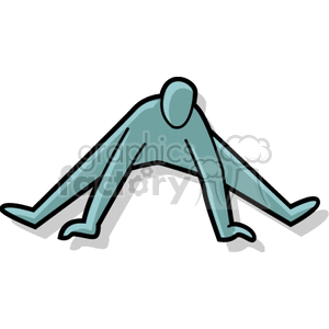 Silhouette of a Person in Stretching Pose