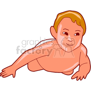 Smiling Crawling Baby