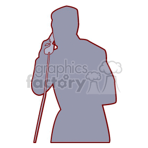 A Silhouette of a Man Standing While on the Phone