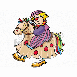 Circus Clown on a Horse