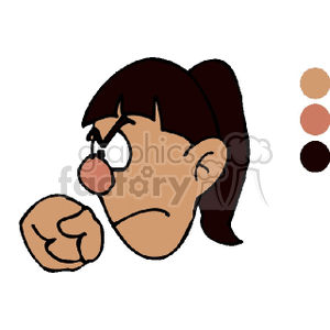 Angry Cartoon Girl