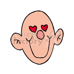 Bald Man with Heart Eyes