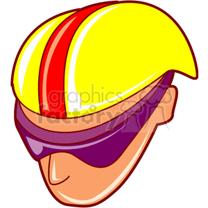 Bicycle Racer with Helmet and Visor