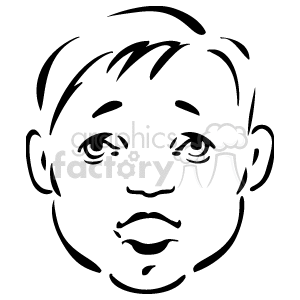 Simple Line Drawing of a Person's Face