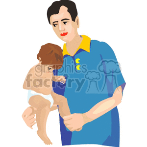  single dad holding his child