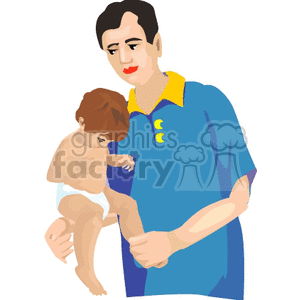 Father Holding Baby