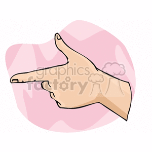 Hand Gesture on Pink Background