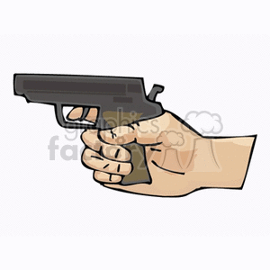 Hand Holding Pistol