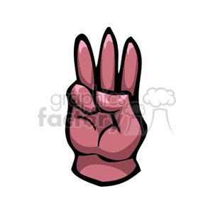 Three Fingers Hand Gesture