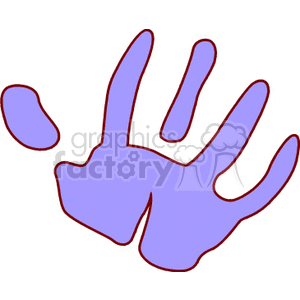 Purple Stylized Handprint