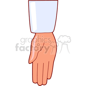 Hand with White Sleeve