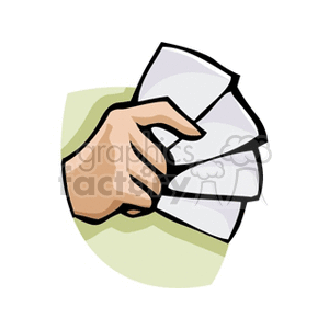 Hand Holding Documents