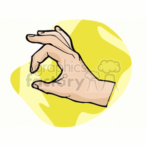 Hand Making OK Gesture