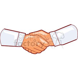 Clipart image of a handshake representing partnership and agreement.