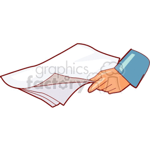 Hand Holding a Newspaper