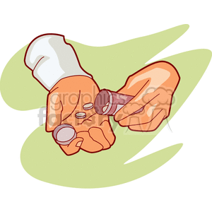 Hands Holding Medicine Pills