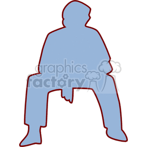 Silhouette of Seated Person