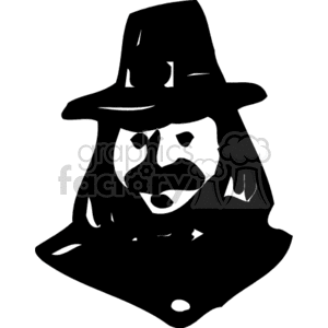 Pilgrim Man Silhouette