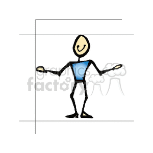 Cheerful Stick Figure