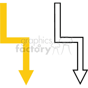 Yellow and white arrows.