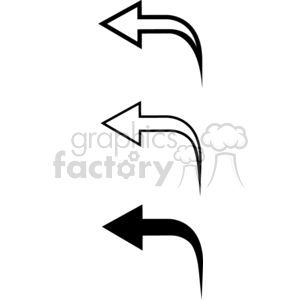 Black and white arrows.