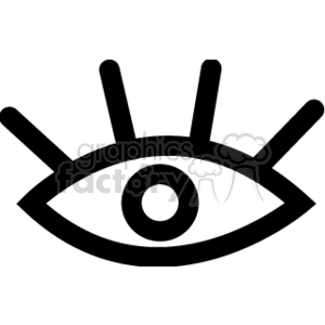Royalty-Free Black and white eye image. 166324 vector clip art image