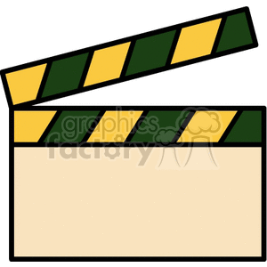 Clapboard with green stripes