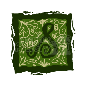 Green Flamed Letter S