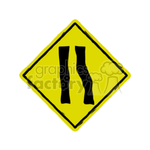 Lane Merging Traffic Sign