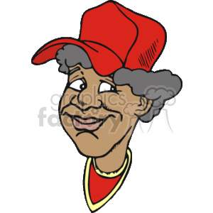 Funny Caricature of a Sports Coach with Red Cap