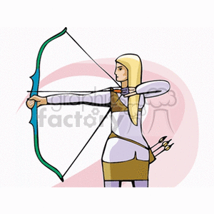 Woman with bow and arrow