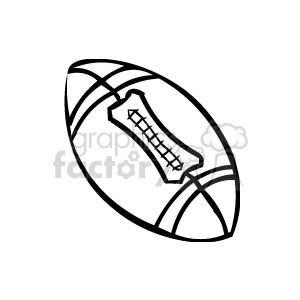 The image is a simple line drawing or clipart of an American football.