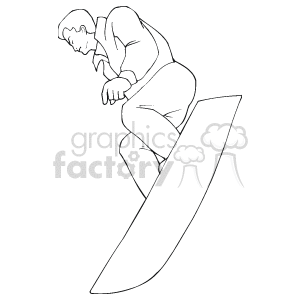 Snowboarding Action Illustration