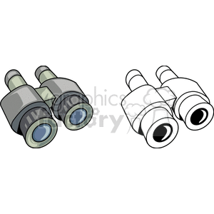 gray and white binoculars