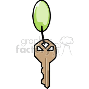 Key with Green Tag